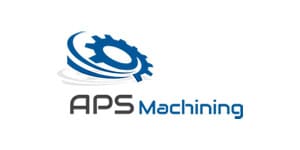 A logo of aps machining